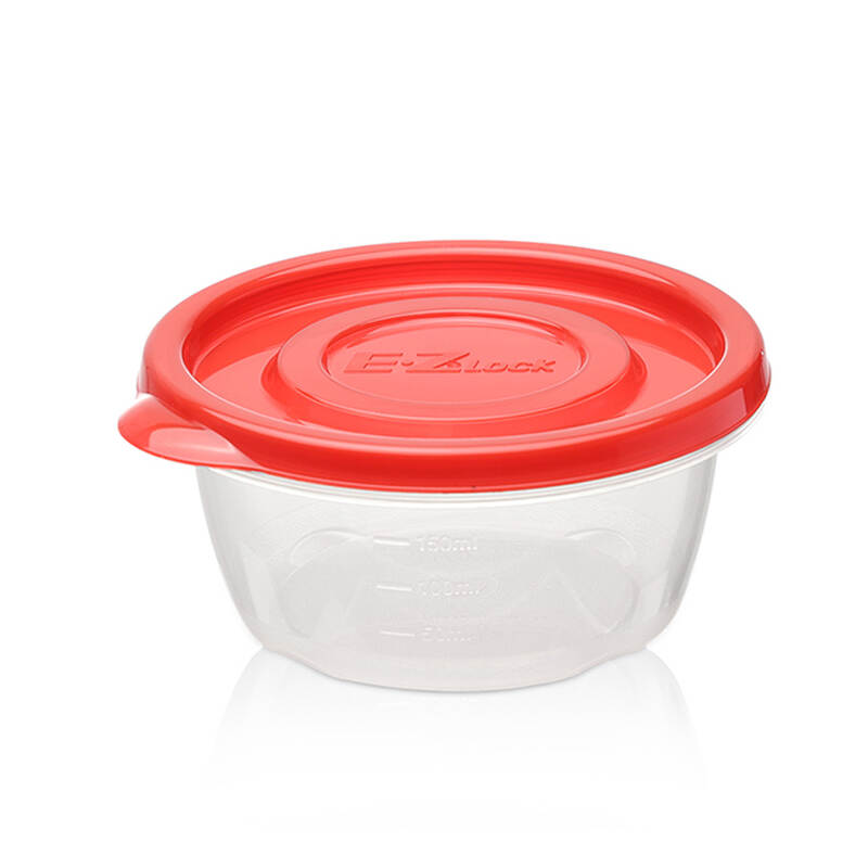 Bộ 3 hộp bảo quản Ezlock nắp đỏ 190ml LocknLock - HLE9304S, , large image number null